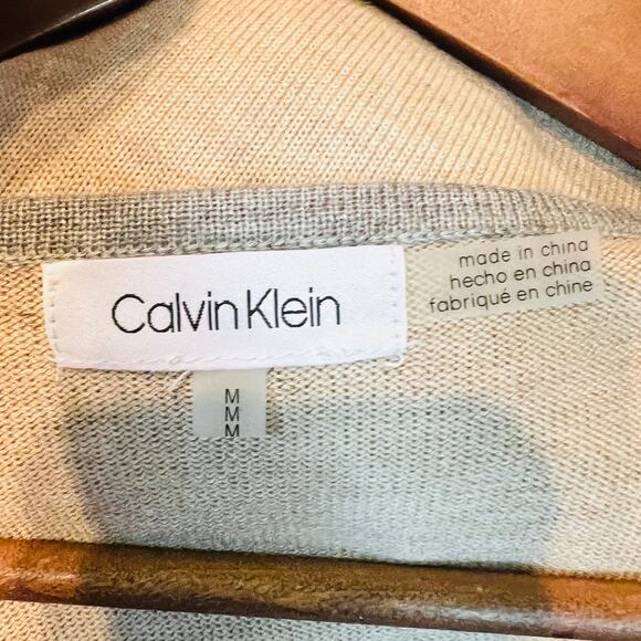 Calvin Klein Lightweight Tunic Sweater Top Long Sleeve Scoop Neck - M - Picture 4 of 5